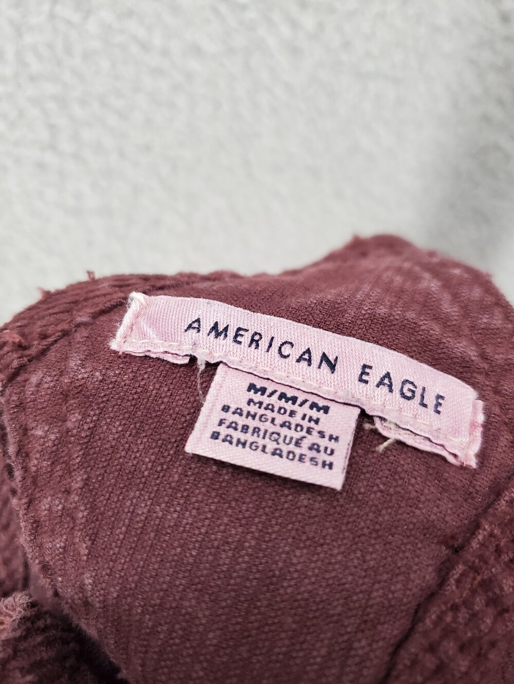 American Eagle Corduroy Overalls Womens Medium Burgundy - Picture 2 of 10